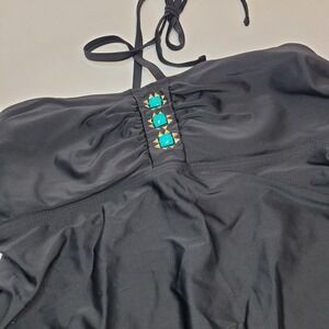 Liz Lange Maternity Swim Tankini Top, Jeweled,‎ Size Large